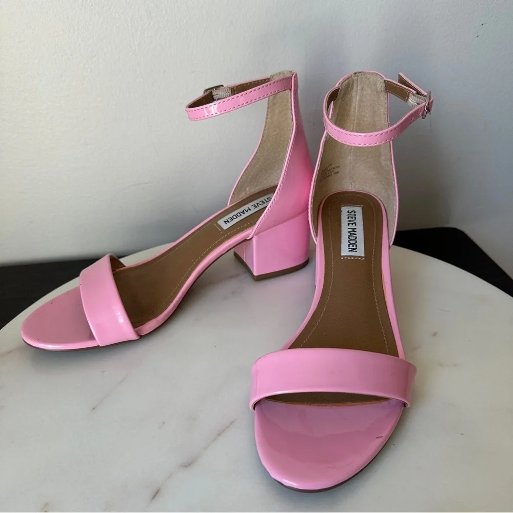 Steve Madden Irenee Strappy Sandals in Light Pink block heel 7.5